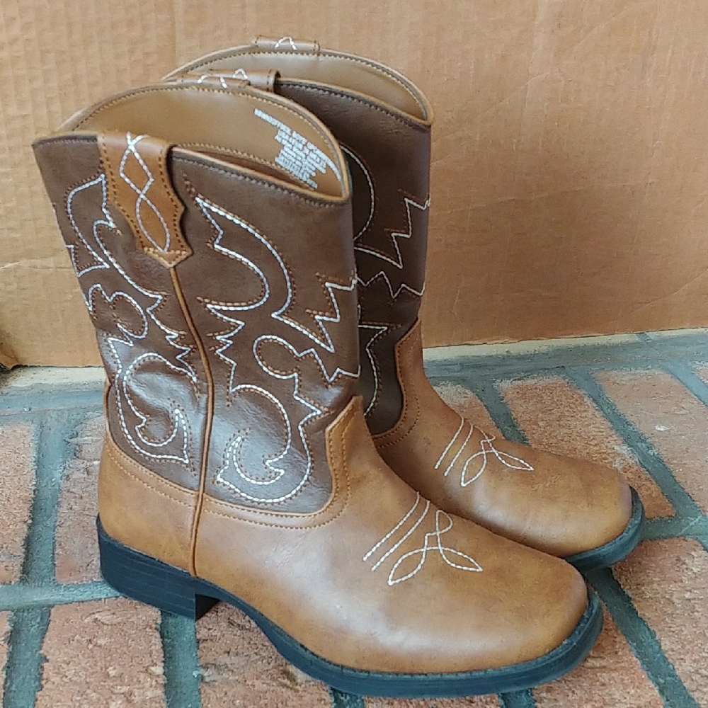 Wonder Nation Tan Kids Cowboy Boots